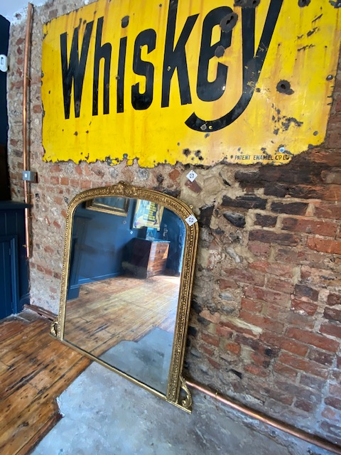 large antique gilt & gesso mirror of the highest quality