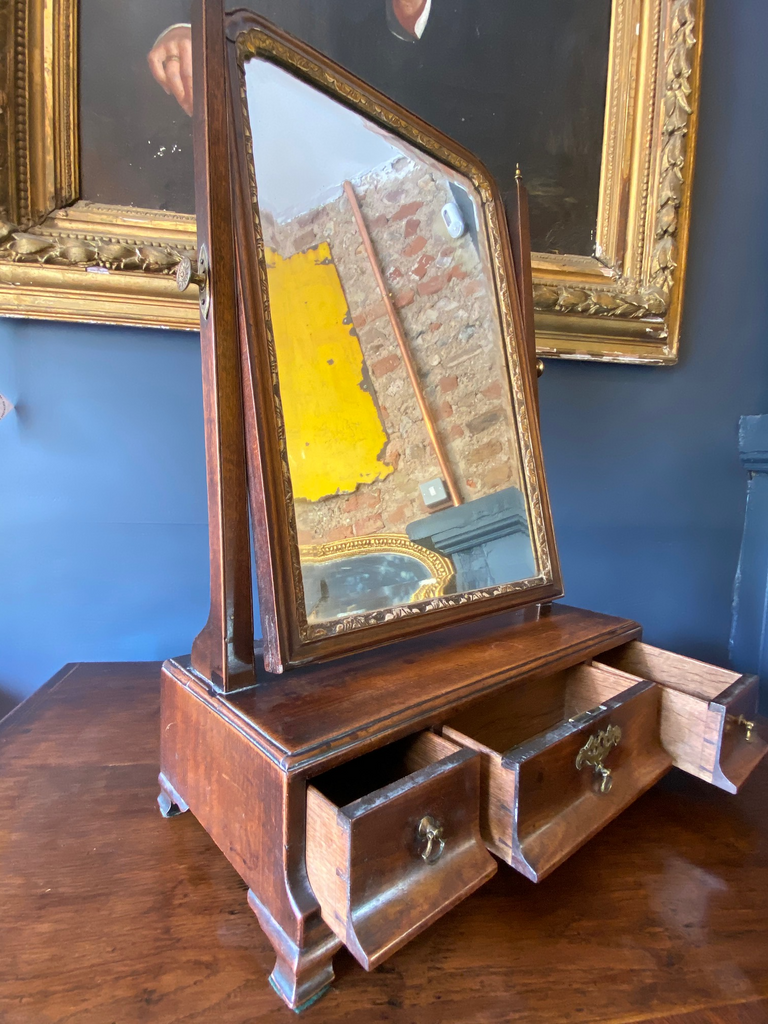 george i mahogany mirror original plate mercury mirror circa 1735