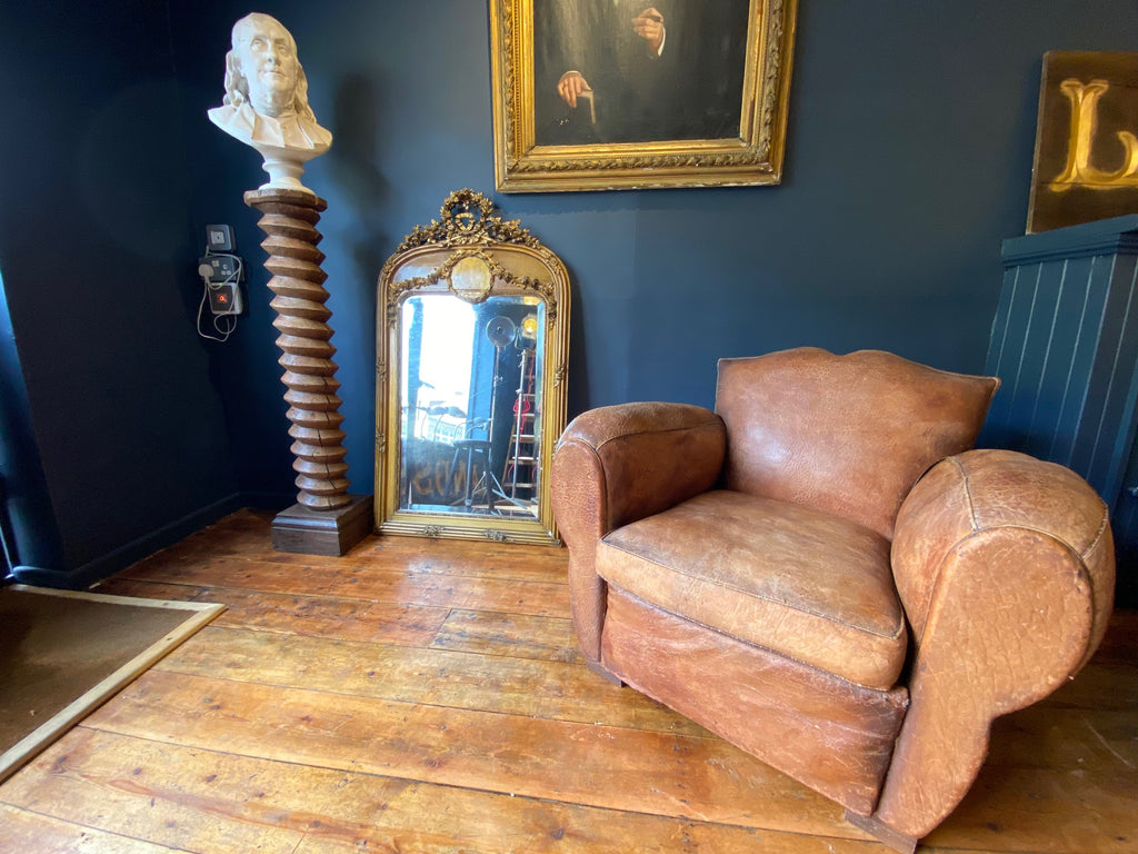large antique french gilt & gesso statement wall/floor mirror circa 1880
