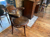 1880's original rare thonet fauteuil number 3 presentation chair with solid silver insert