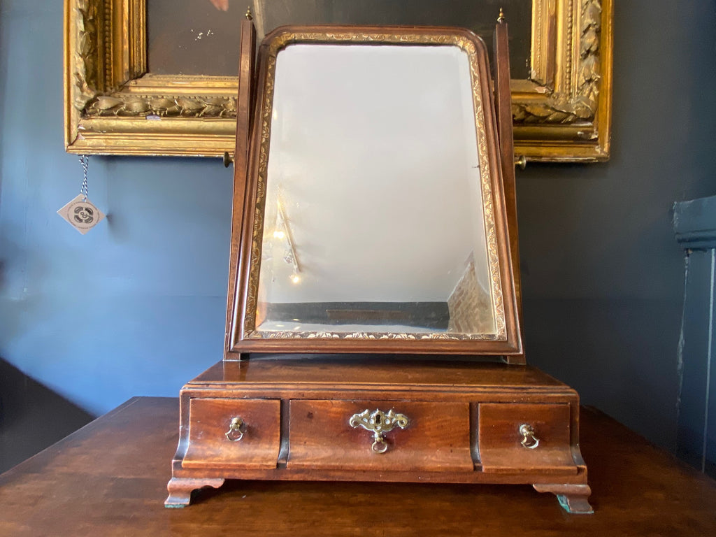 george i mahogany mirror original plate mercury mirror circa 1735