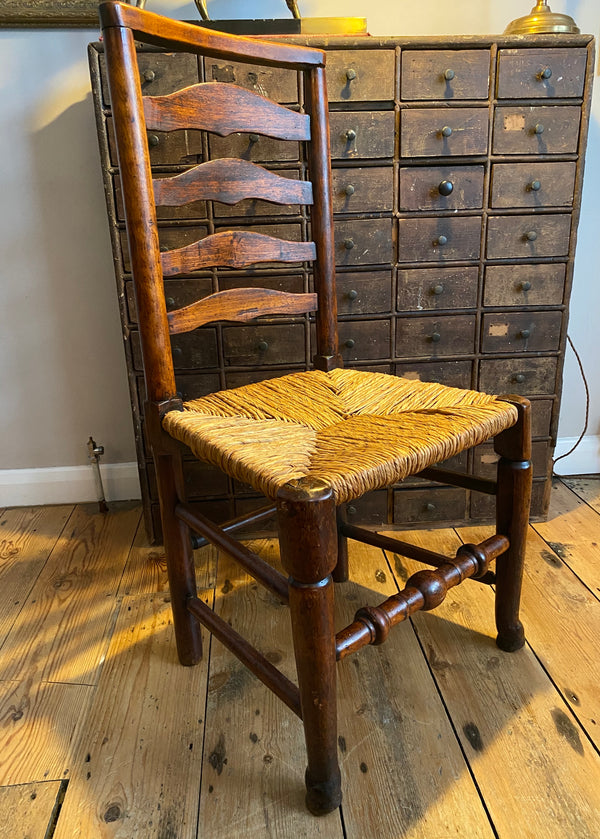 superb pair of rare early macclesfield country chairs