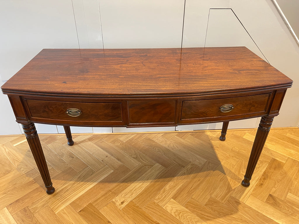 an exceptional regency cuban mahogany gillows console desk table