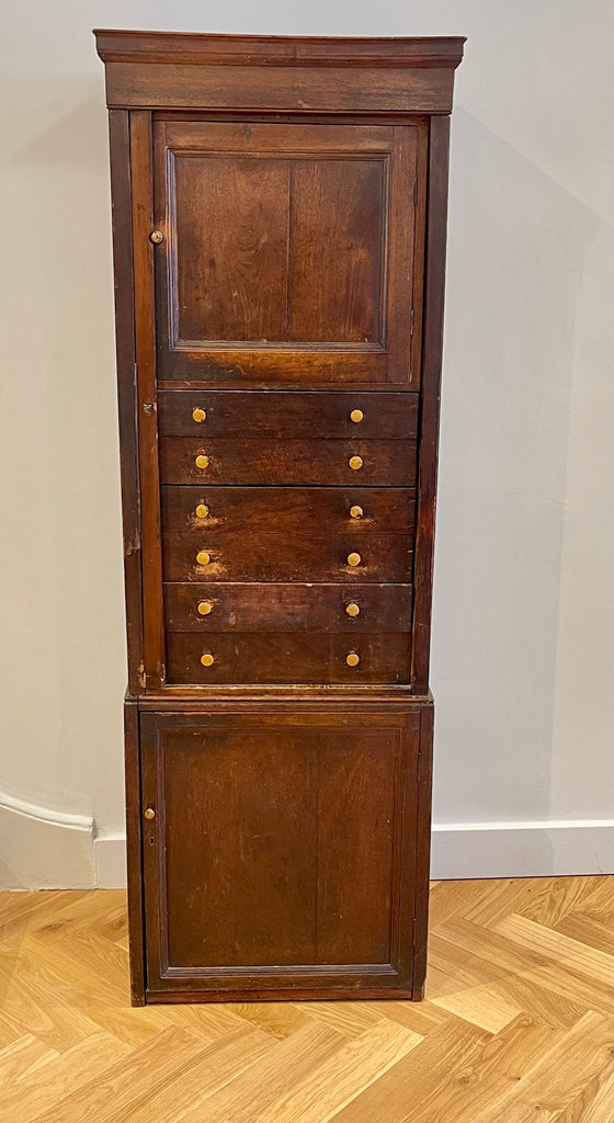 antique station masters mahogany cabinet