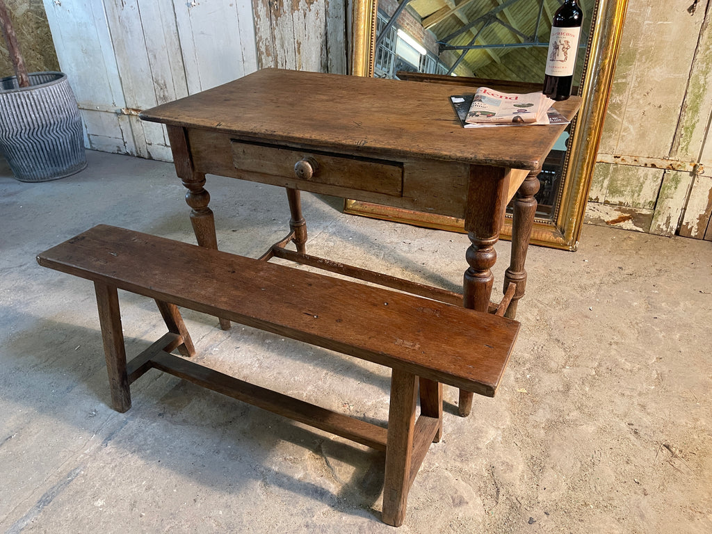 antique english elm kitchen dining table