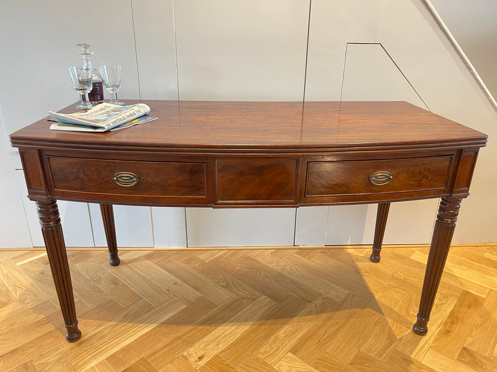 an exceptional regency cuban mahogany gillows console desk table