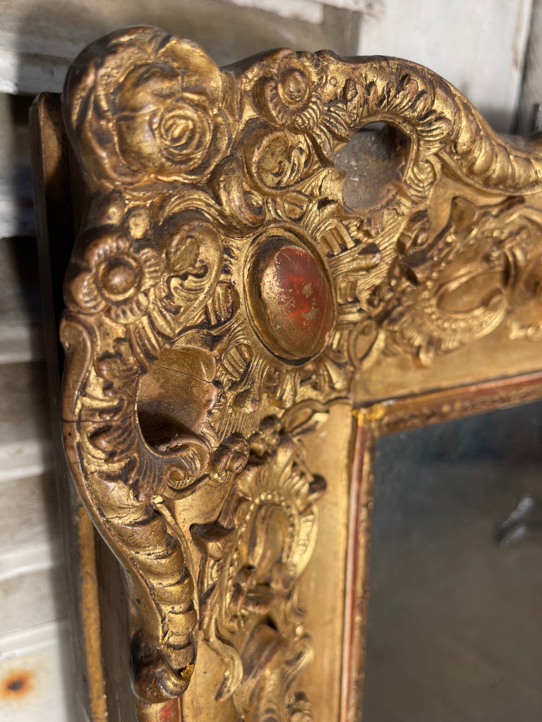 antique french restoration period louis philippe xviii gilt  mirror circa 1820
