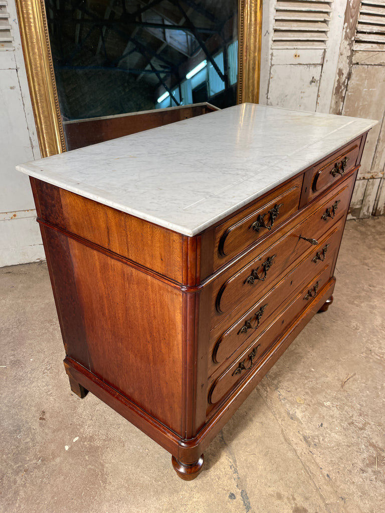 antique french empire marble commode oak chest drawers circa 1880