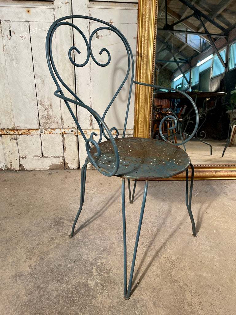 antique french fermob wrought iron garden table dining patio set circa 1900