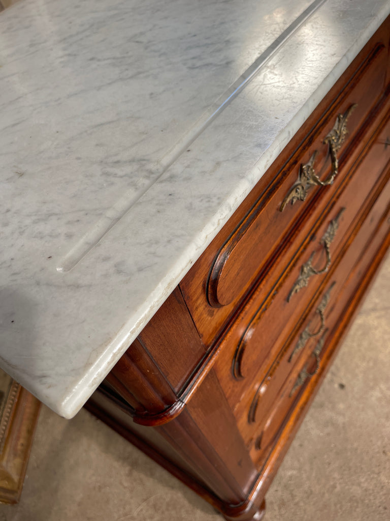 antique french empire marble commode oak chest drawers circa 1880