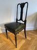 a beautiful antique french napoleon iii leather & ebonised mahogany music chair circa 1840