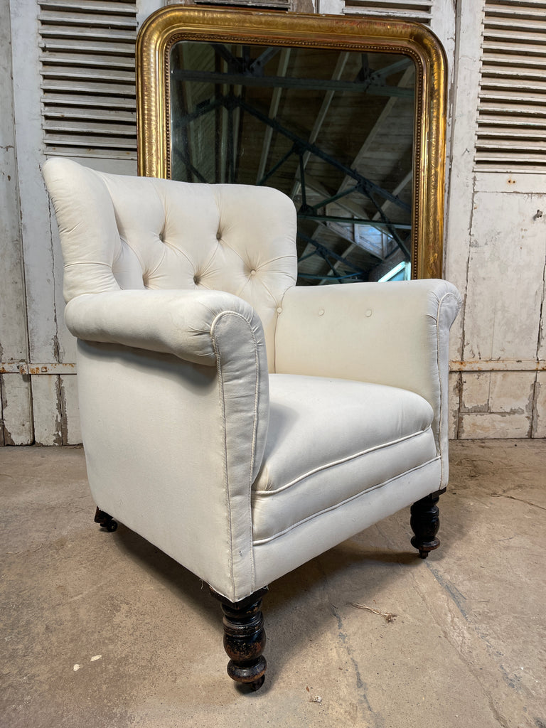antique english chesterfield armchair circa 1850