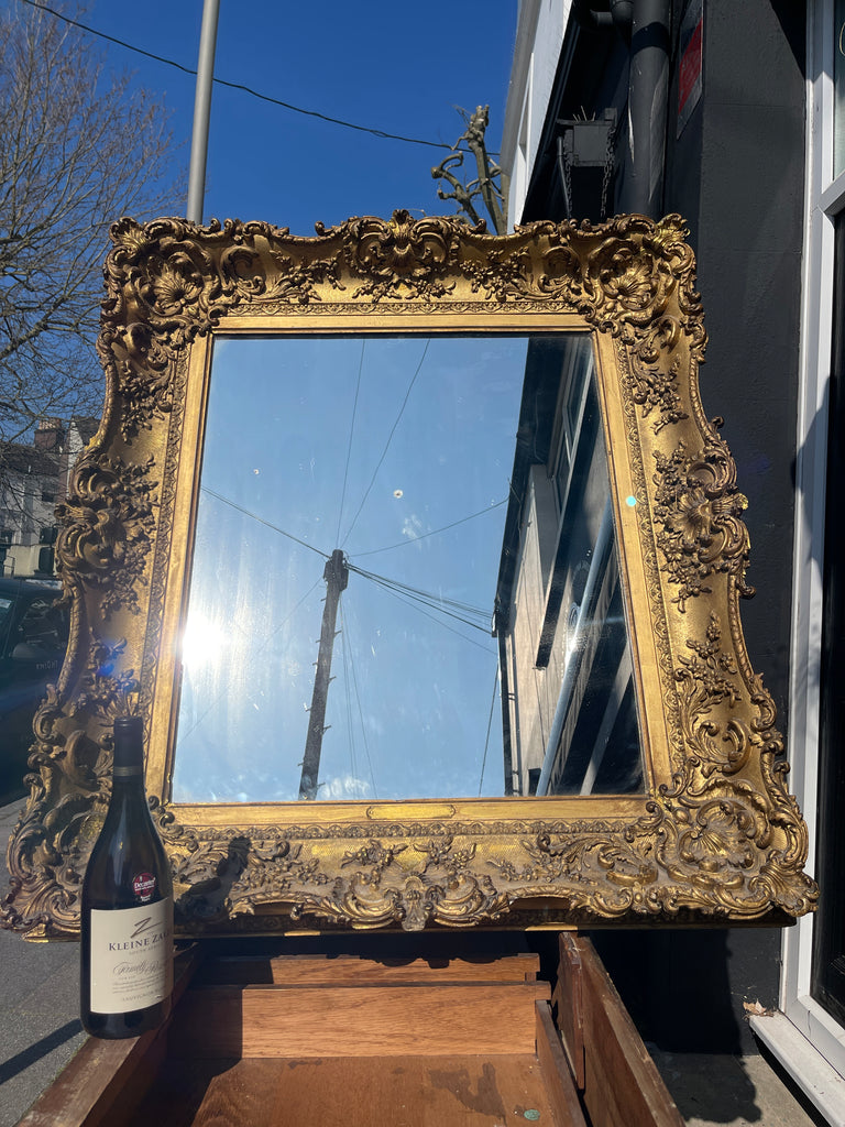 antique victorian rococo gilt & gesso mirror circa 1830