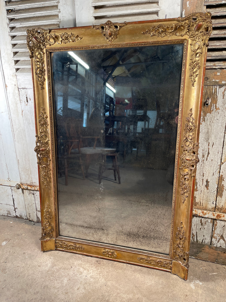 antique french restoration period louis philippe xviii gilt  mirror circa 1820