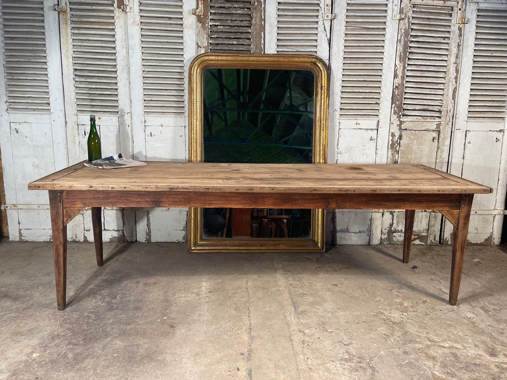 antique french provincial farmhouse elm refectory kitchen dining table circa 1820
