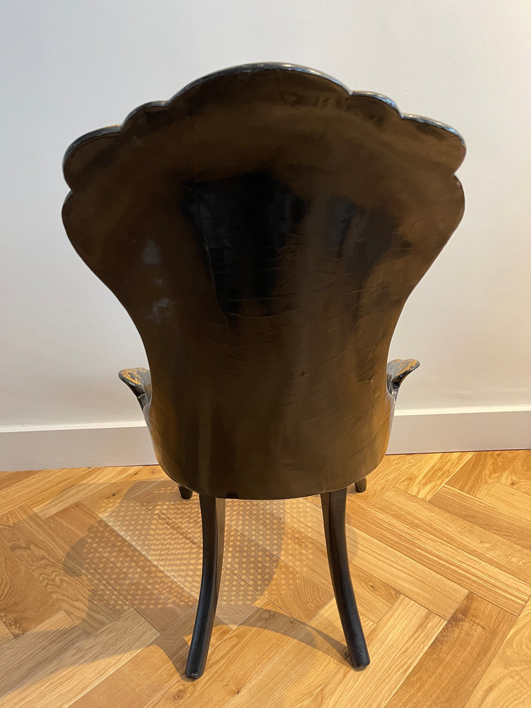 parcel gilt papier mâché mother of pearl chair 1838
