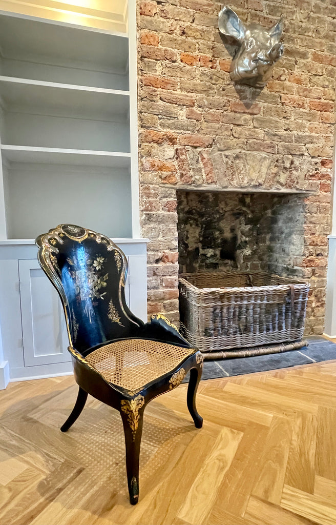 parcel gilt papier mâché mother of pearl chair 1838