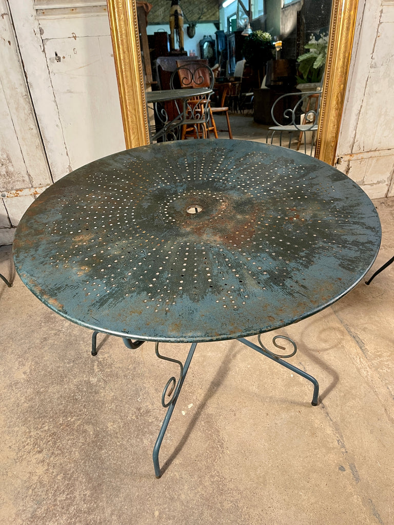 antique french fermob wrought iron garden table dining patio set circa 1900