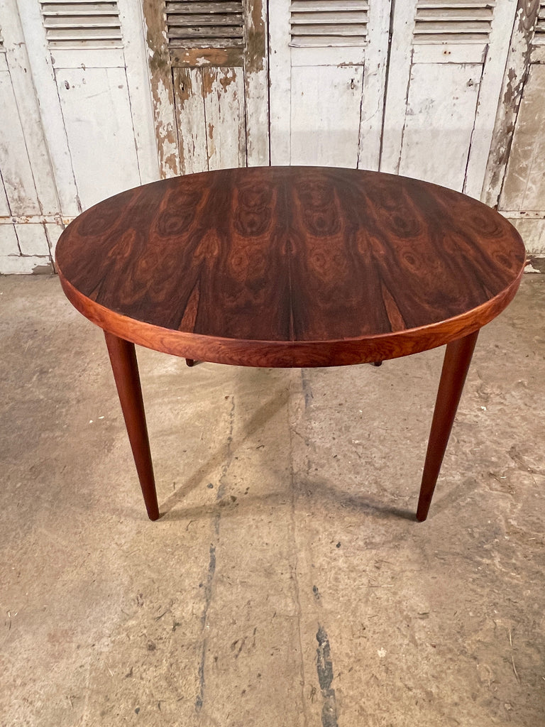 rare set of original midcentury erik buch model 49 chairs with matching circular rosewood dining table circa 1949