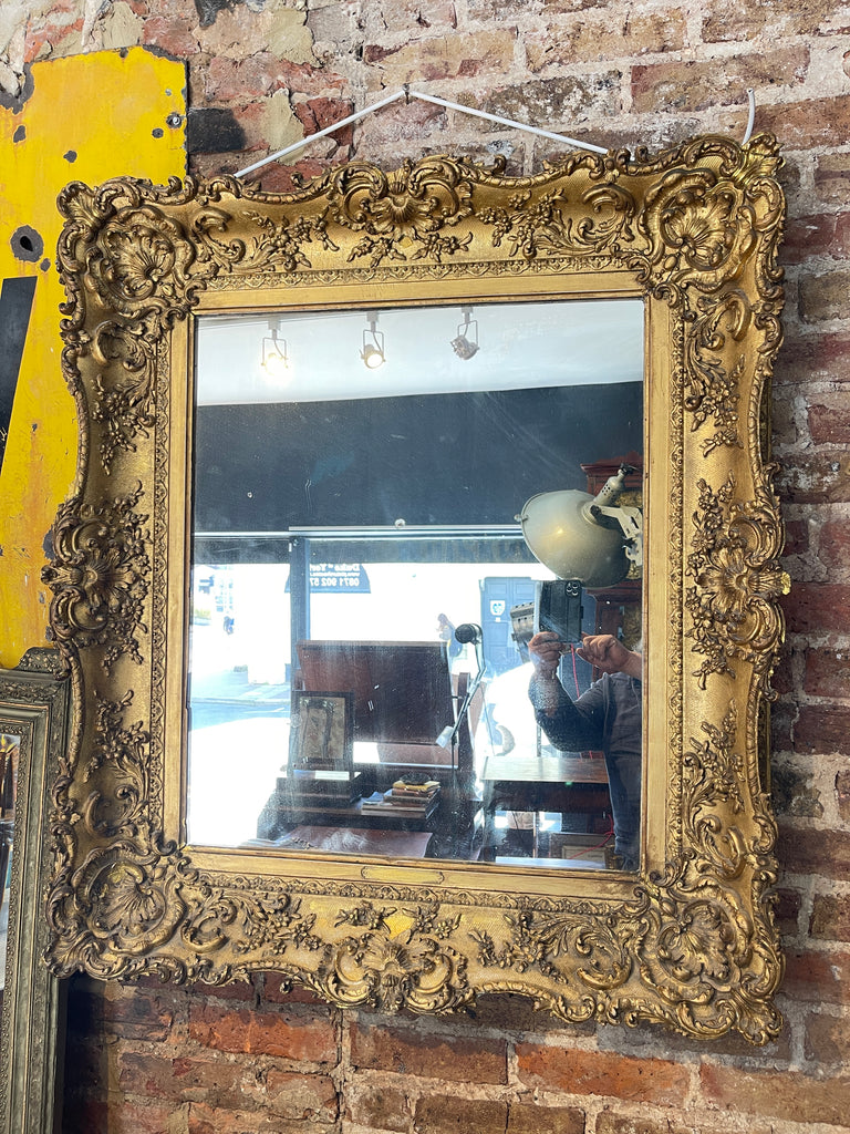 antique victorian rococo gilt & gesso mirror circa 1830