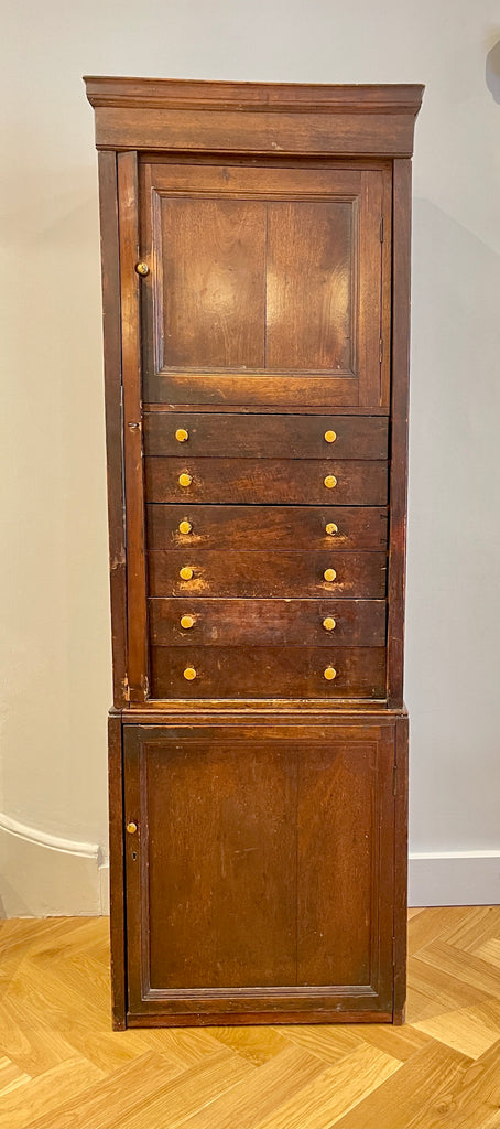 antique station masters mahogany cabinet