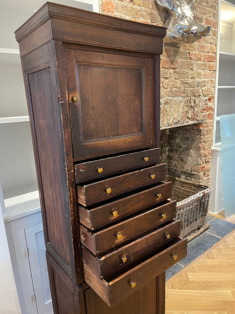 antique station masters mahogany cabinet