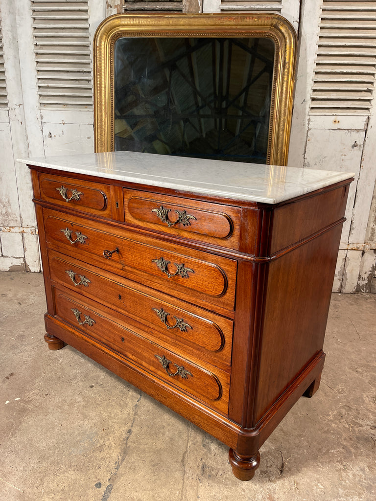 antique french empire marble commode oak chest drawers circa 1880