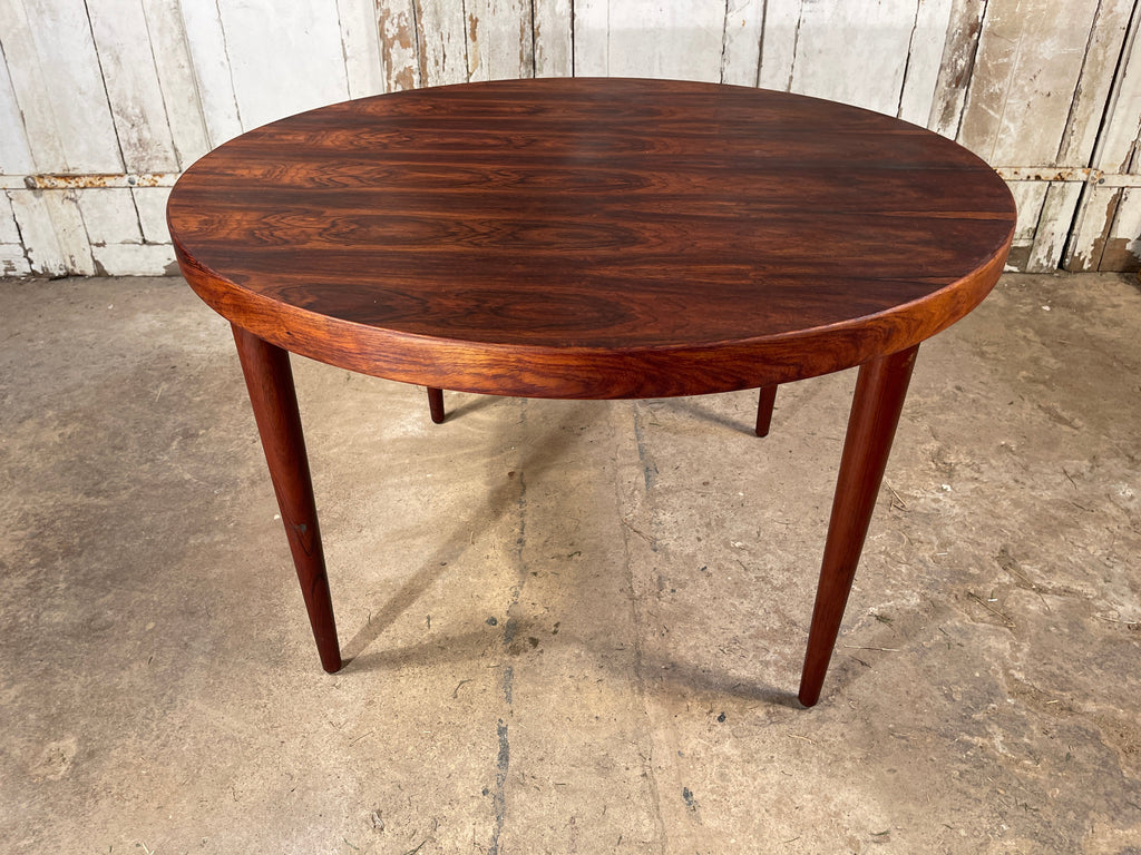 rare set of original midcentury erik buch model 49 chairs with matching circular rosewood dining table circa 1949