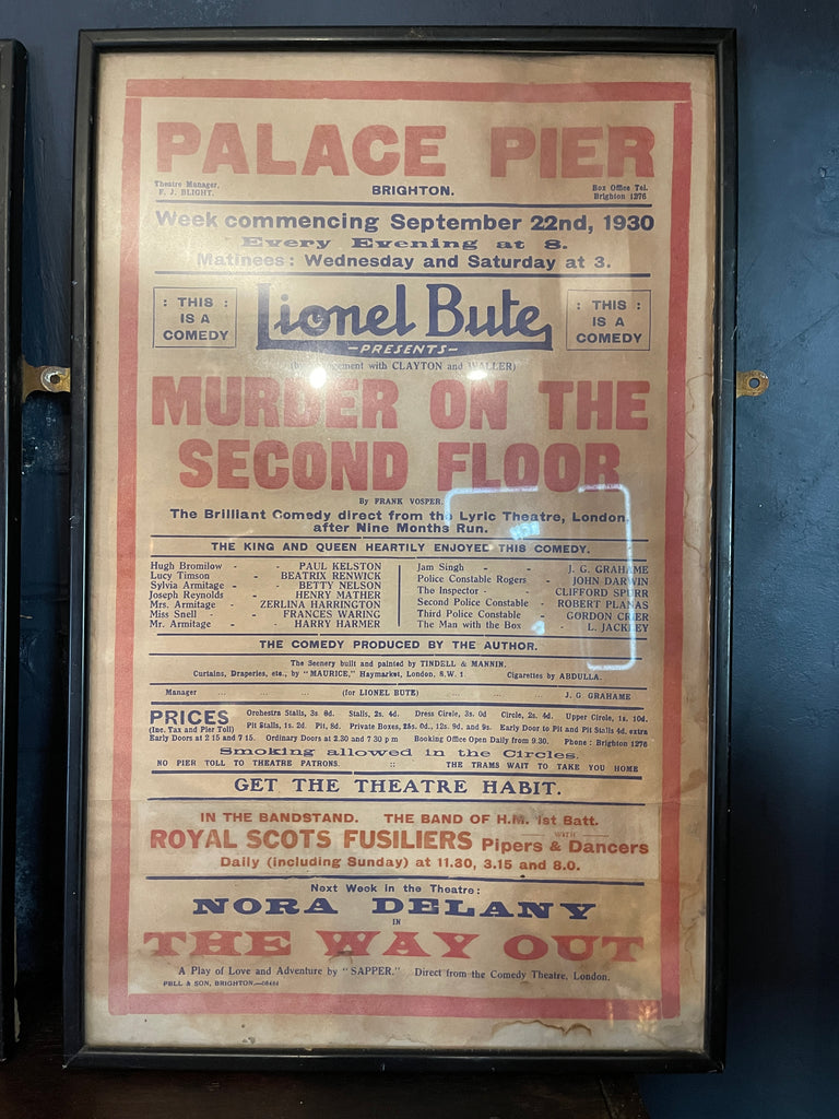 original antique palace brighton pier theatre posters