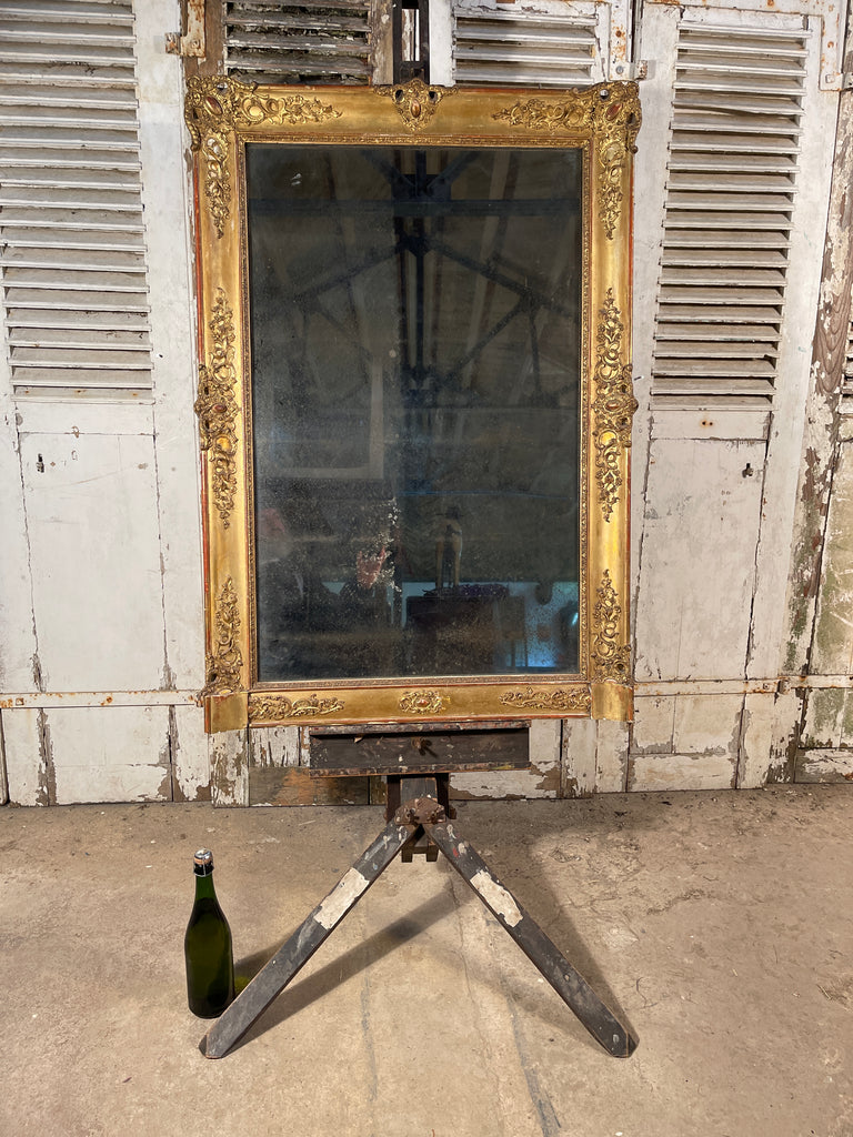 antique french restoration period louis philippe xviii gilt  mirror circa 1820