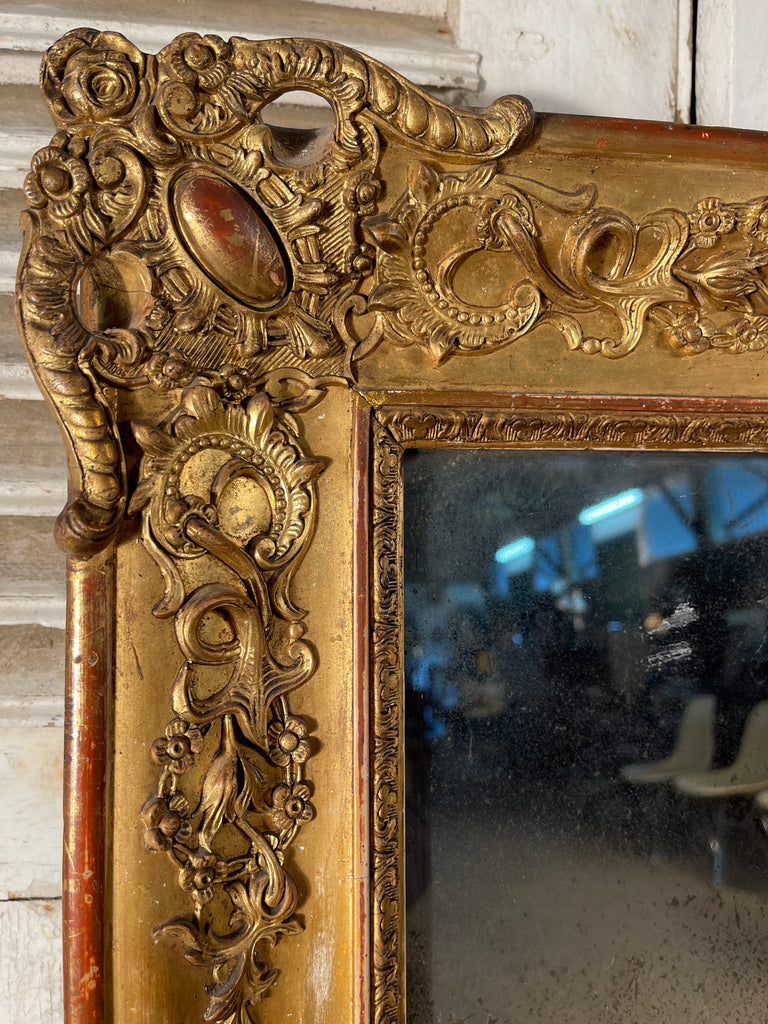 antique french restoration period louis philippe xviii gilt  mirror circa 1820