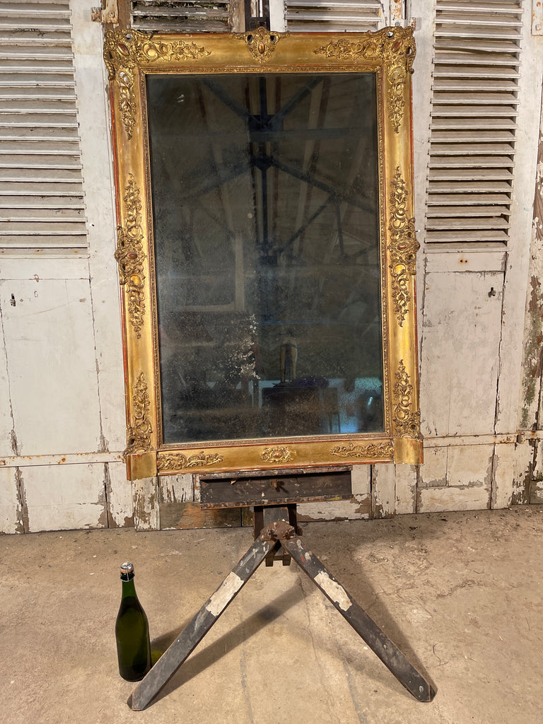 antique french restoration period louis philippe xviii gilt  mirror circa 1820