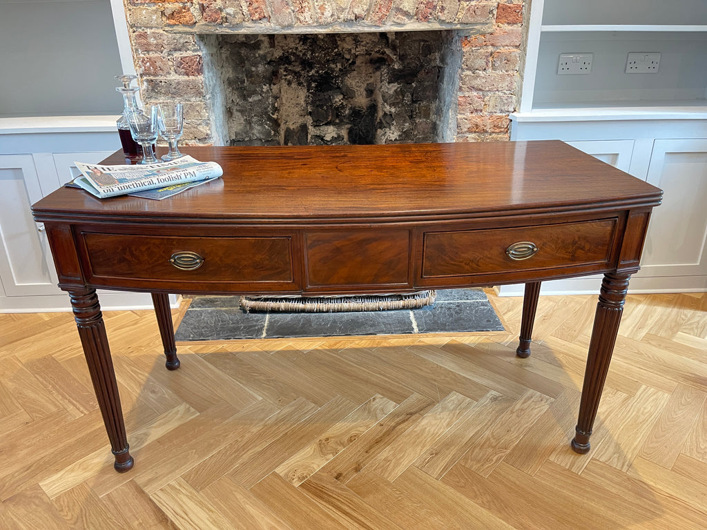 an exceptional regency cuban mahogany gillows console desk table