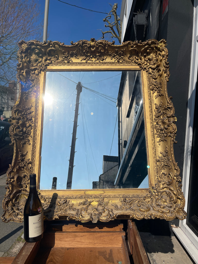 antique victorian rococo gilt & gesso mirror circa 1830