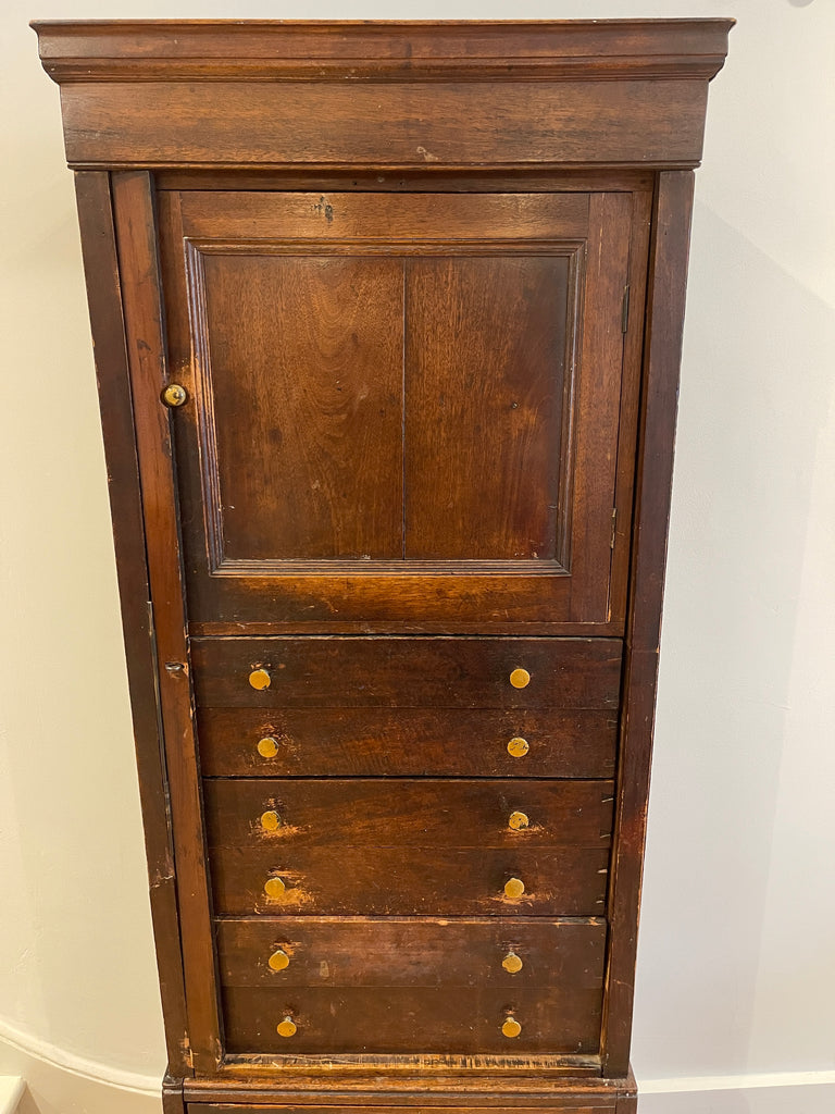 antique station masters mahogany cabinet