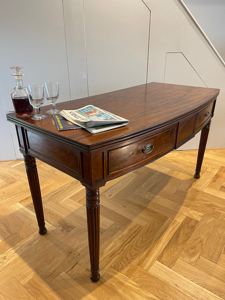 an exceptional regency cuban mahogany gillows console desk table