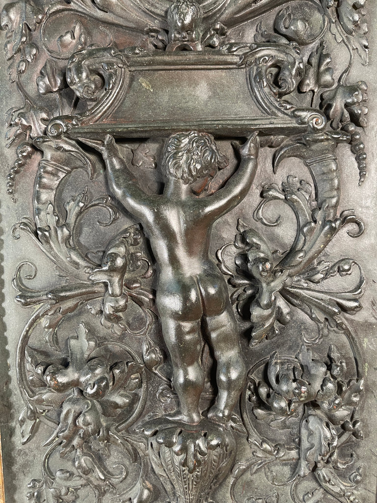 antique 16th century renaissance copper repoussé hanging wall panels