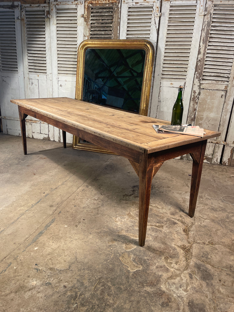 antique french provincial farmhouse elm refectory kitchen dining table circa 1820