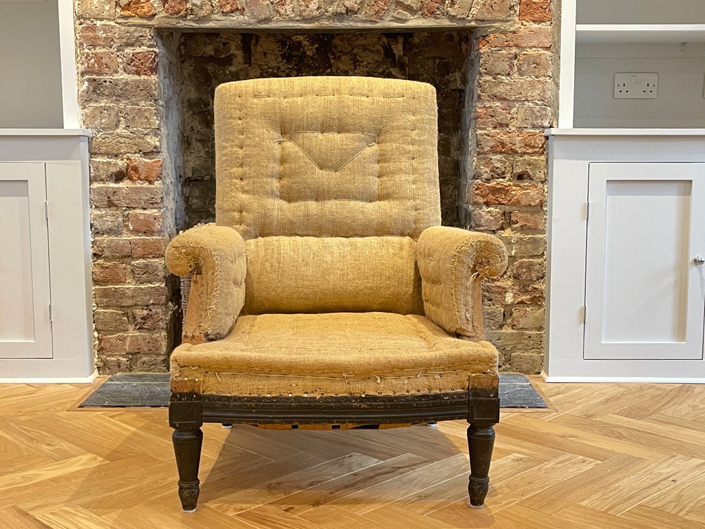 antique french napoleon iii armchair