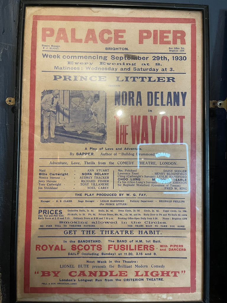 original antique palace brighton pier theatre posters