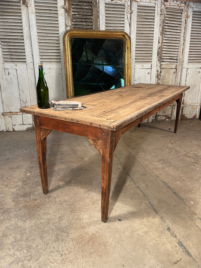 antique french provincial farmhouse elm refectory kitchen dining table circa 1820