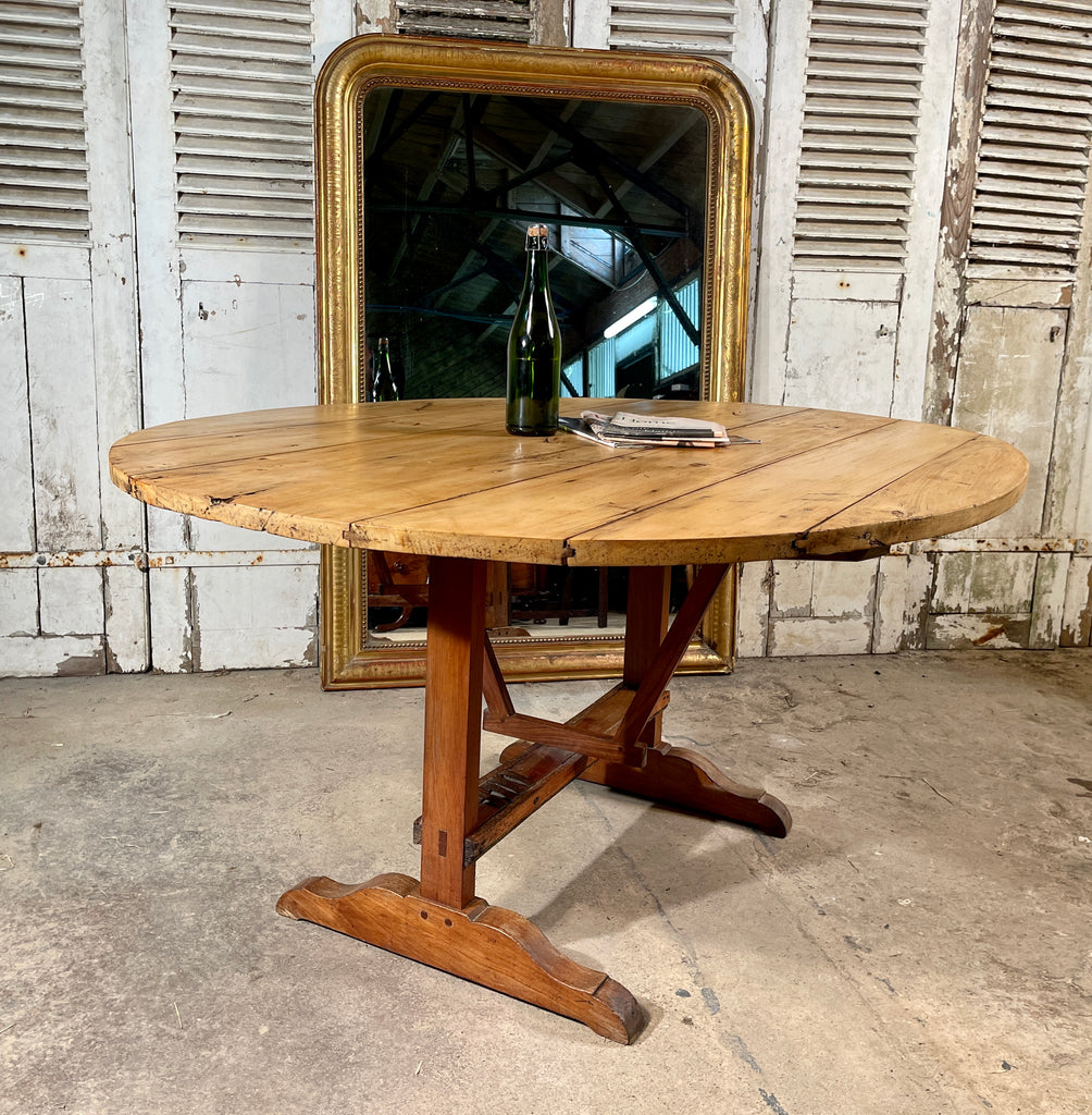 antique french fruitwood provincial vendange kitchen dining table circa 1840