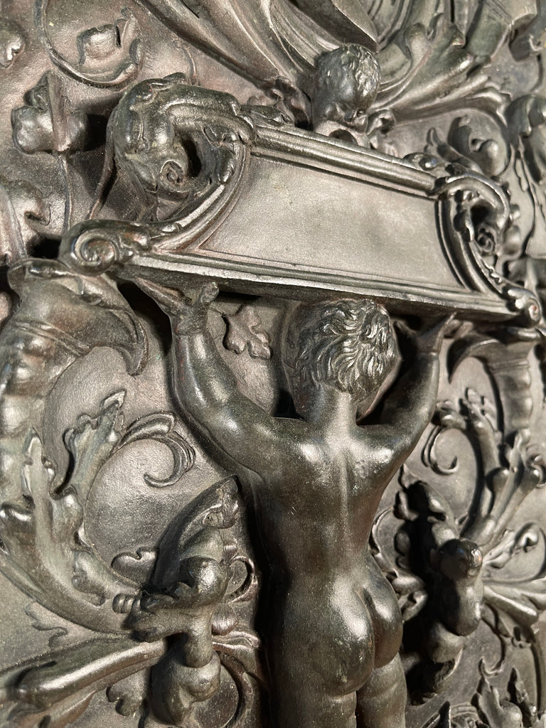 antique 16th century renaissance copper repoussé hanging wall panels