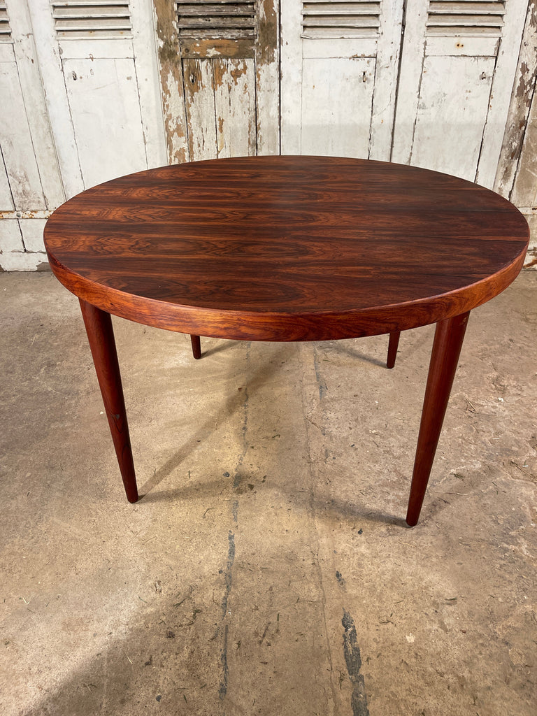 rare set of original midcentury erik buch model 49 chairs with matching circular rosewood dining table circa 1949