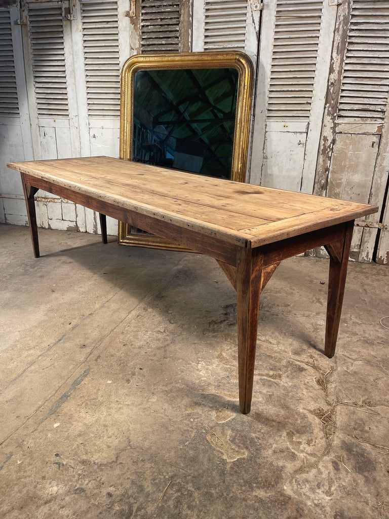 antique french provincial farmhouse elm refectory kitchen dining table circa 1820