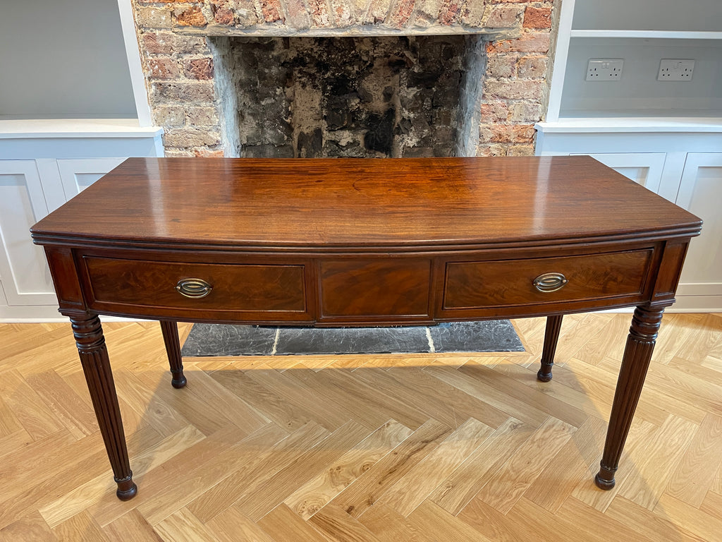 an exceptional regency cuban mahogany gillows console desk table