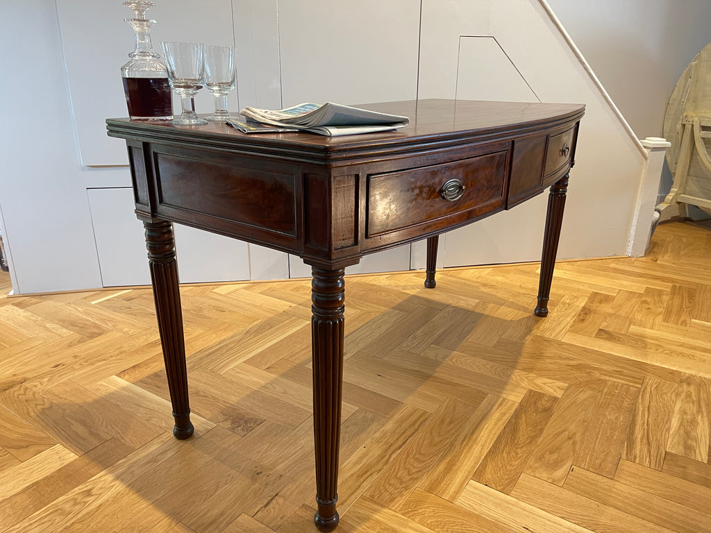 an exceptional regency cuban mahogany gillows console desk table