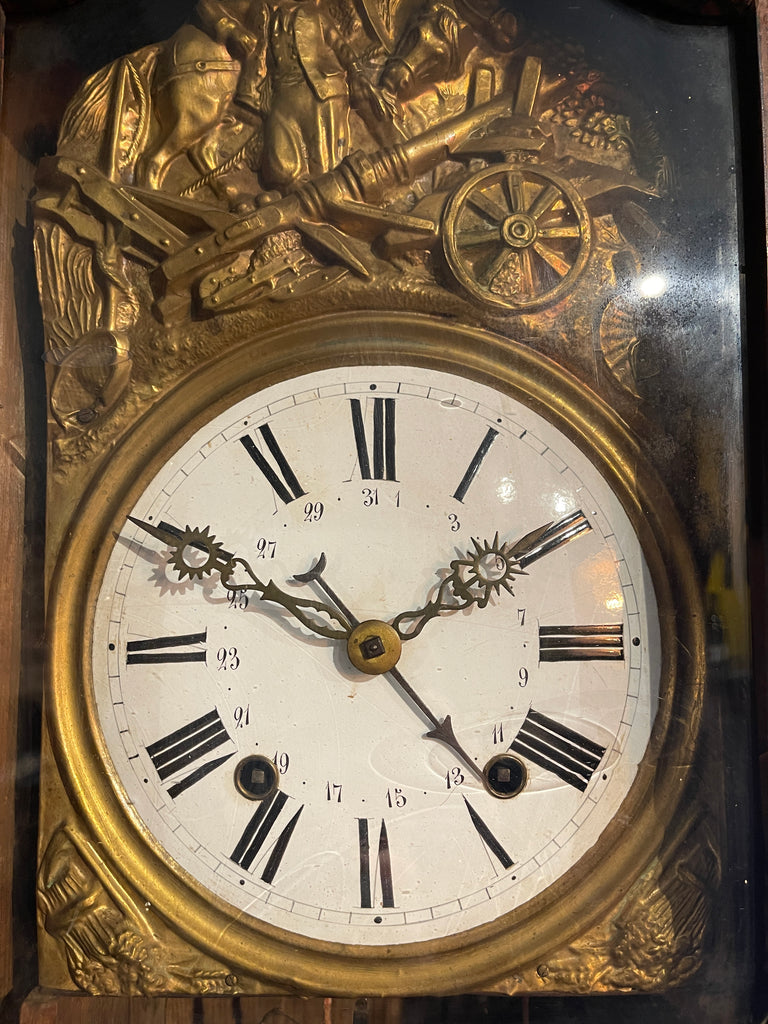antique continental french comtoise clock