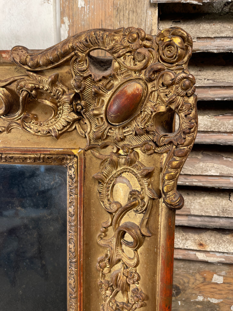 antique french restoration period louis philippe xviii gilt  mirror circa 1820