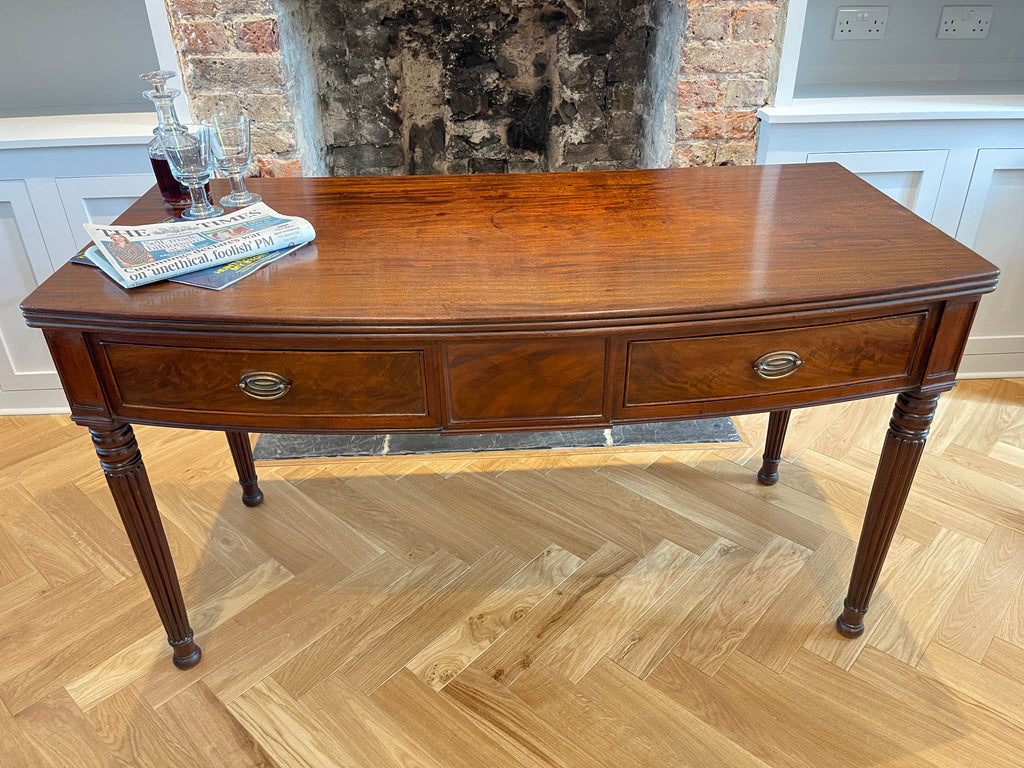 an exceptional regency cuban mahogany gillows console desk table